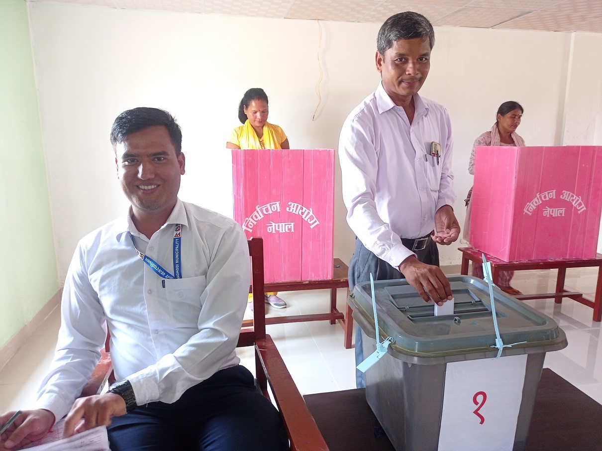 मतदाता शिक्षाका लागि घोडाघोडीमा नमूना मतदान